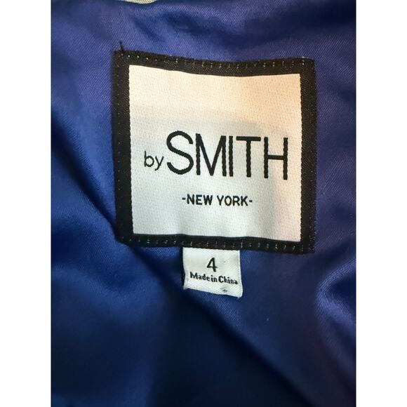 By Smith New York Silk Blue/Purple Long Sleeve Dress 4 - Picture 3 of 8